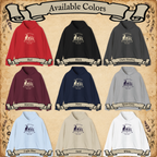 Black Cat Bookshop pullover hoodie available color chart