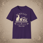 Black Cat Bookshop graphic tee in Purple