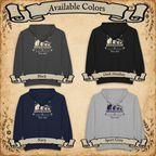 Black Cat Bookshop full-zip hoodie available colors