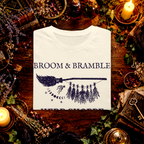Broom and Bramble folded graphic tee mockup