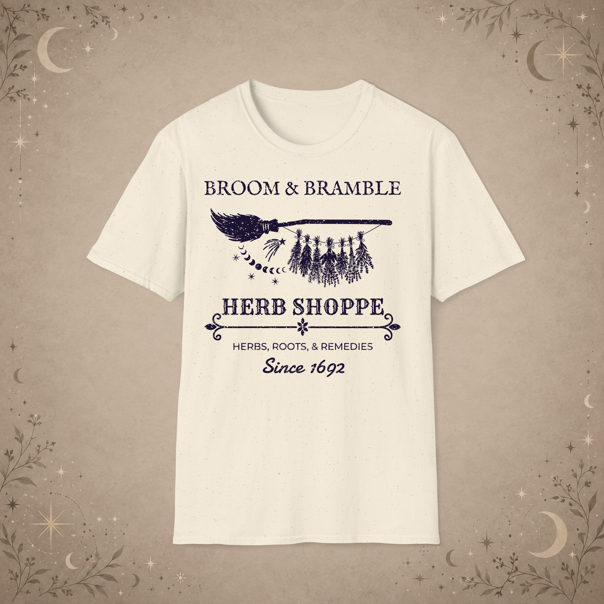 Broom and Bramble graphic tee in Natural