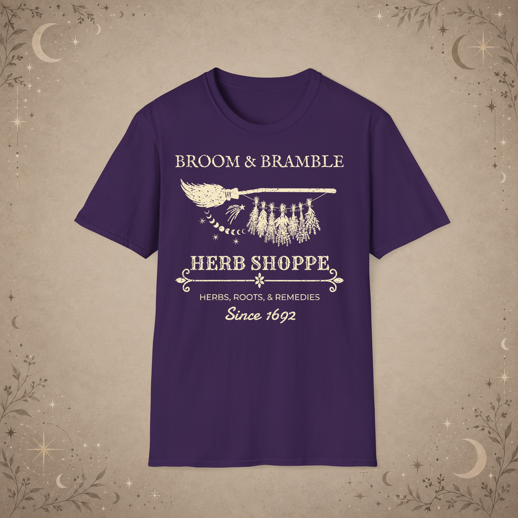 Broom and Bramble graphic tee in Purple