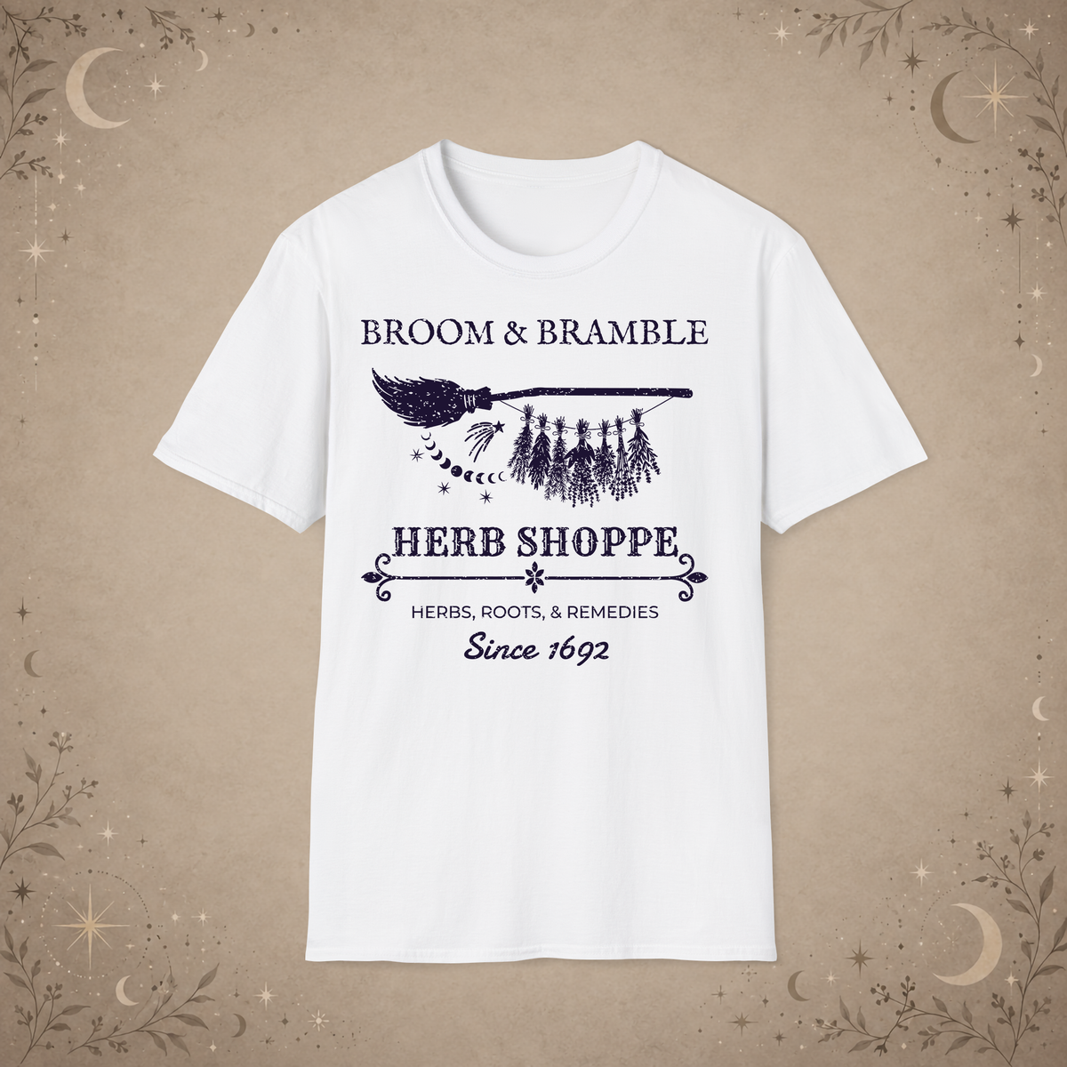 Broom and Bramble graphic tee in White