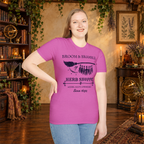 Broom and Bramble graphic tee on standing woman