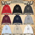 Coven Tea Room pullover hoodie available color chart
