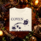 Coven Tea Room folded graphic tee mockup