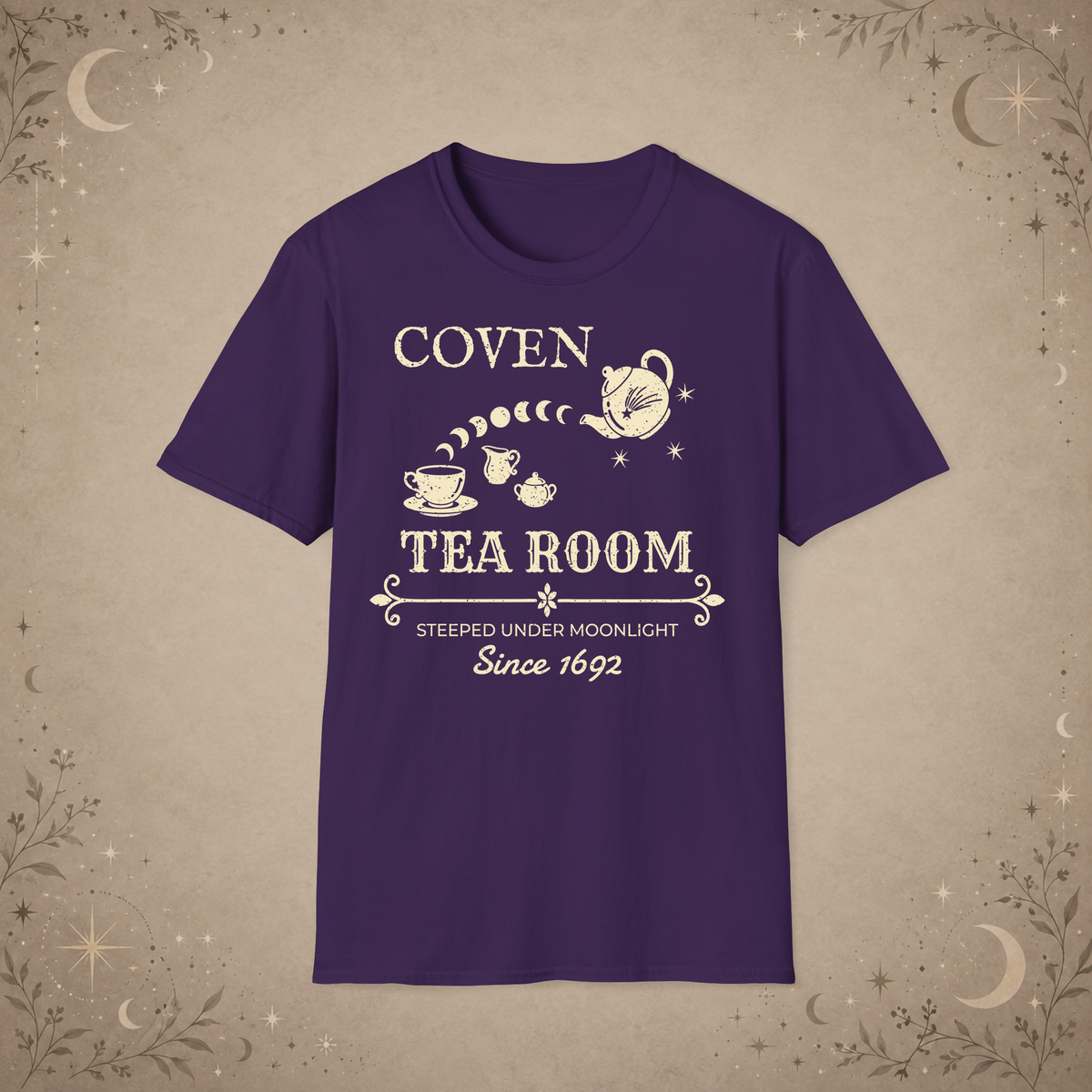 Coven Tea Room graphic tee in Purple