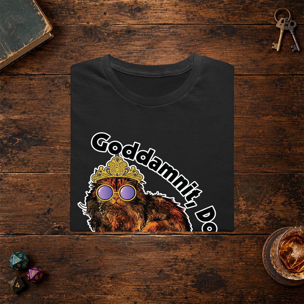 Goddamnit, Donut! folded graphic tee mockup