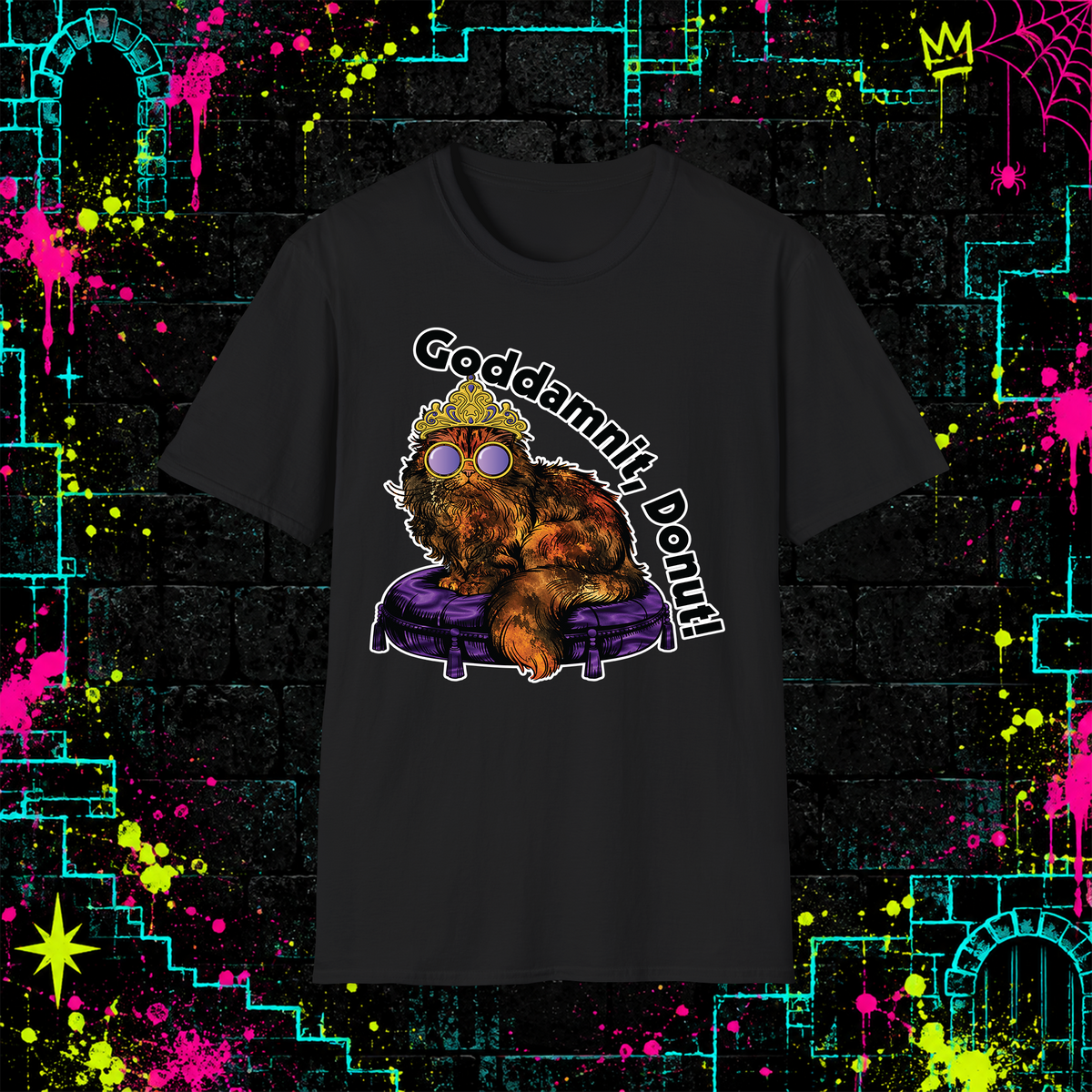 Goddamnit, Donut! graphic tee in Black