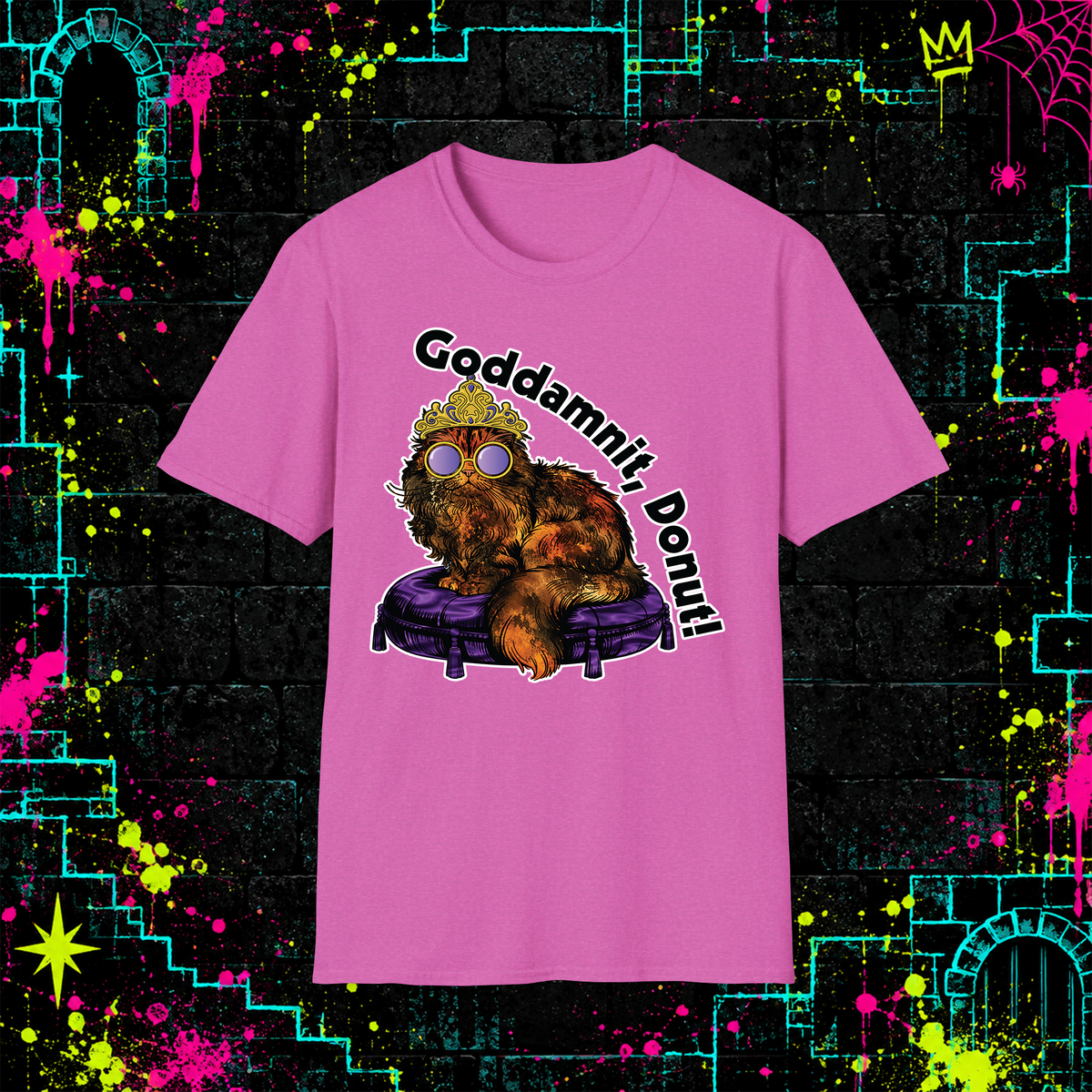 Goddamnit, Donut! graphic tee in Heather Berry