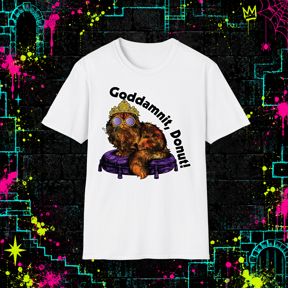 Goddamnit, Donut! graphic tee in White