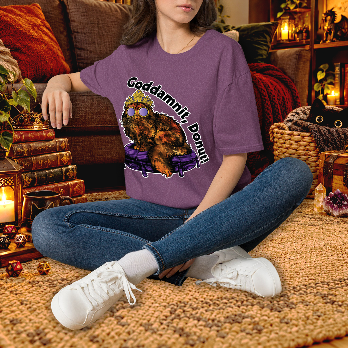 Goddamnit, Donut! graphic tee lifestyle mockup