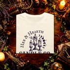 Hex & Hearth folded graphic tee mockup