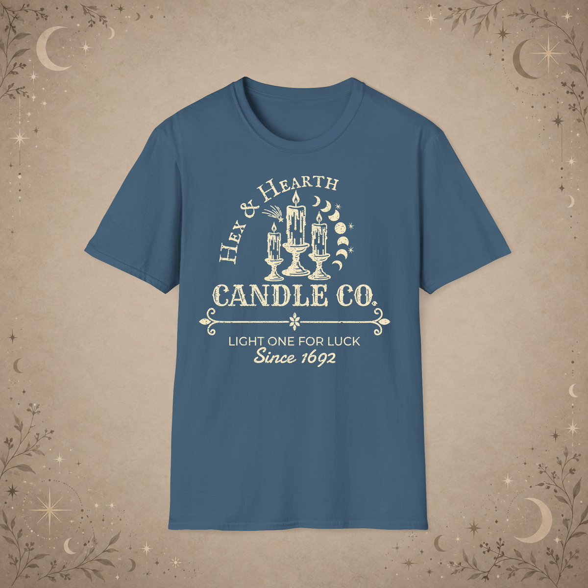 Hex & Hearth graphic tee in Indigo Blue