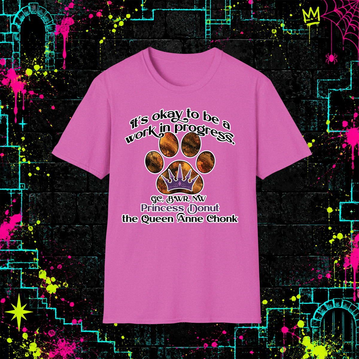 It’s Okay to Be a Work in Progress graphic tee in Heather Berry