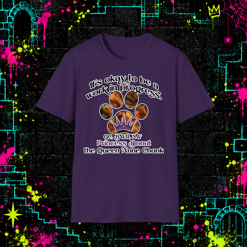 It’s Okay to Be a Work in Progress graphic tee in Purple