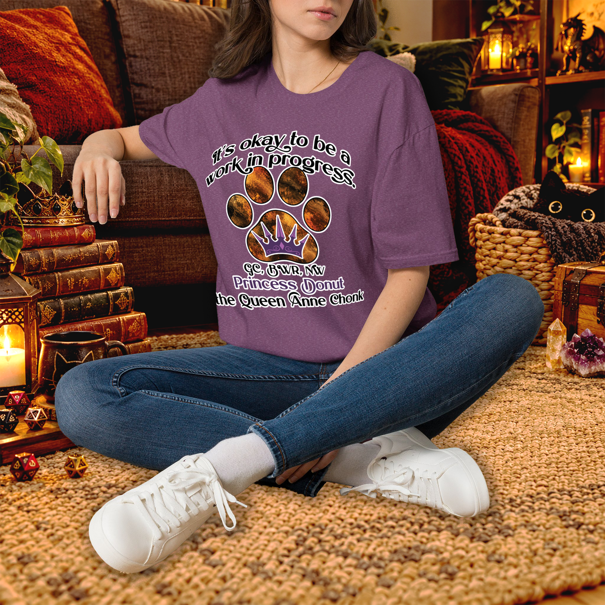 It’s Okay to Be a Work in Progress graphic tee lifestyle mockup