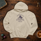 Moon and Thistle hoodie, sand back lay-flat mockup