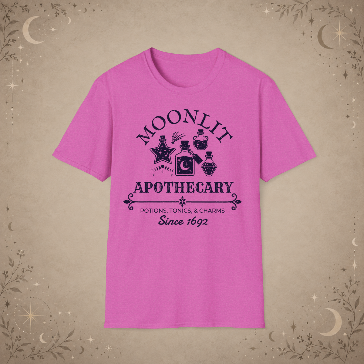 Moonlit Apothecary graphic tee in Heather Berry