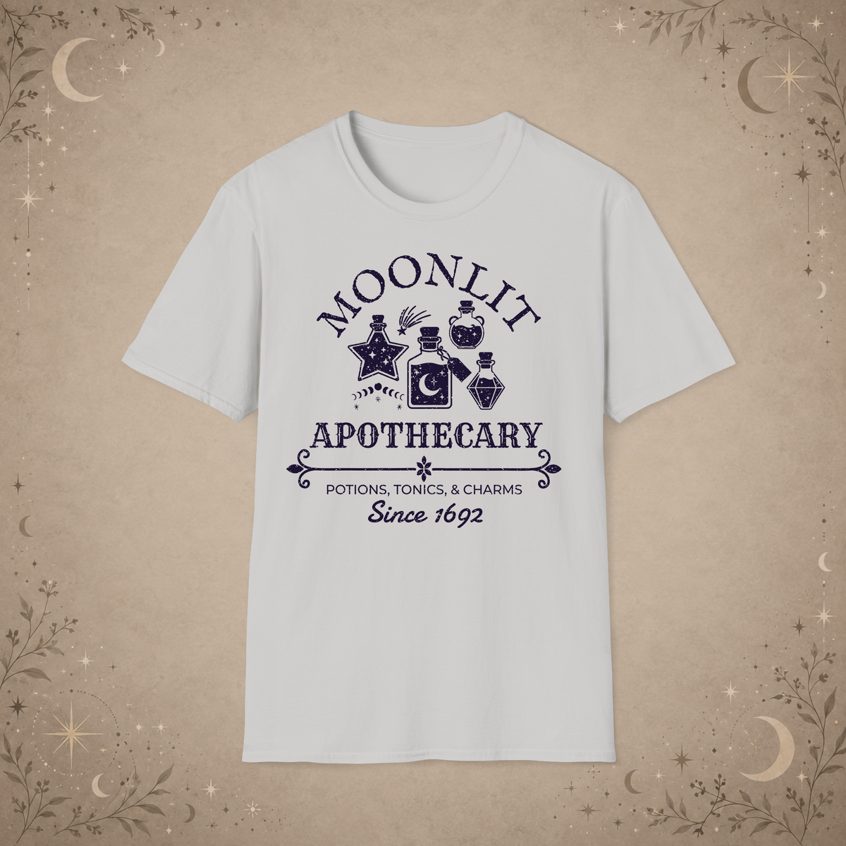 Moonlit Apothecary graphic tee in Ice Grey