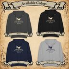 The Curious Cauldron full-zip hoodie available colors