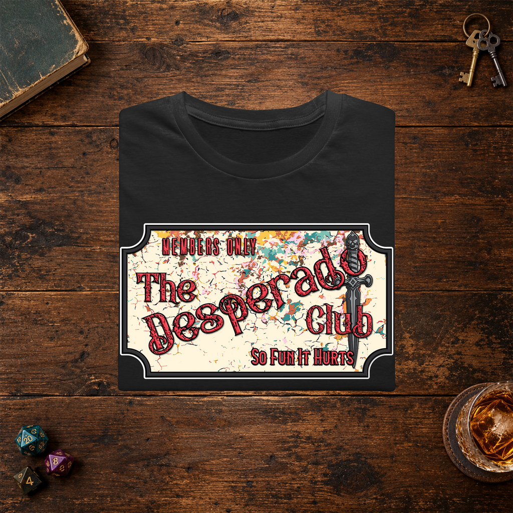 The Desperado Club folded shirt mockup