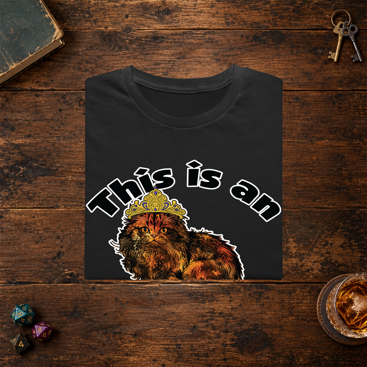 This Is an Outrage folded shirt mockup
