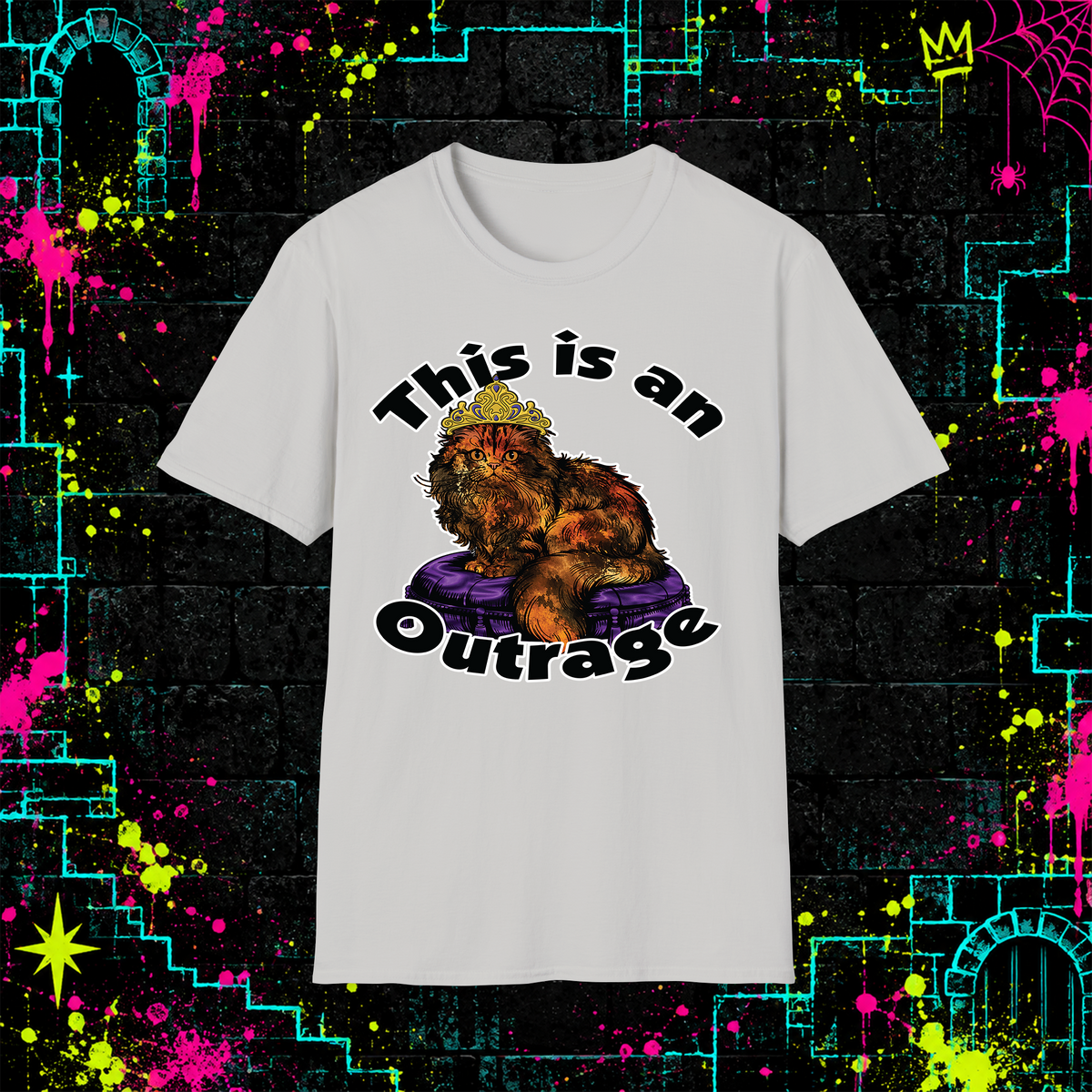 This Is an Outrage shirt in Ice Grey
