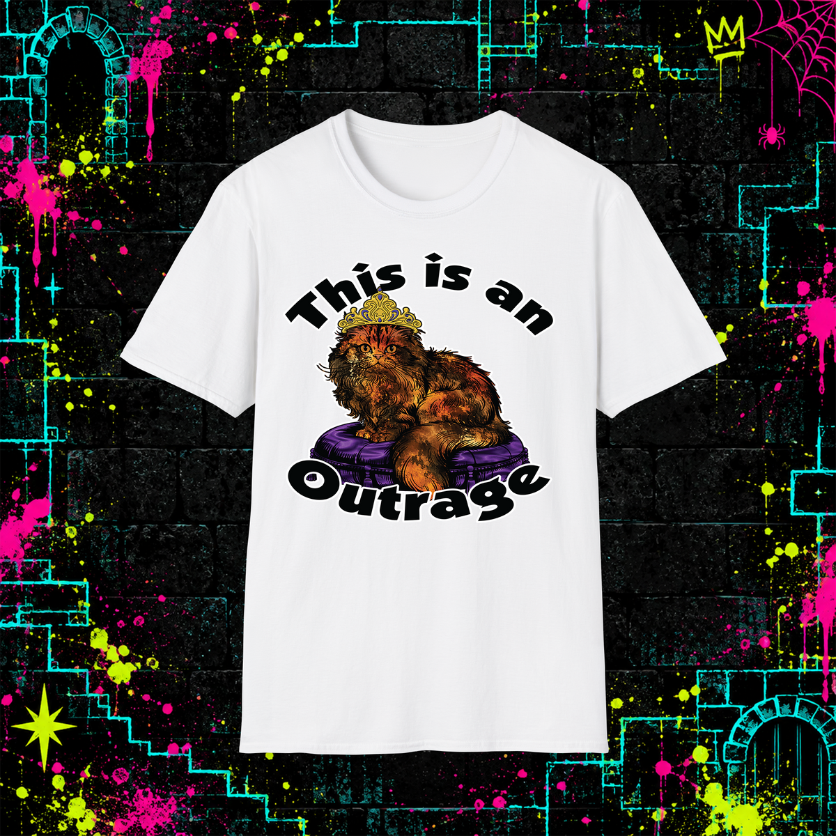 This Is an Outrage shirt in White