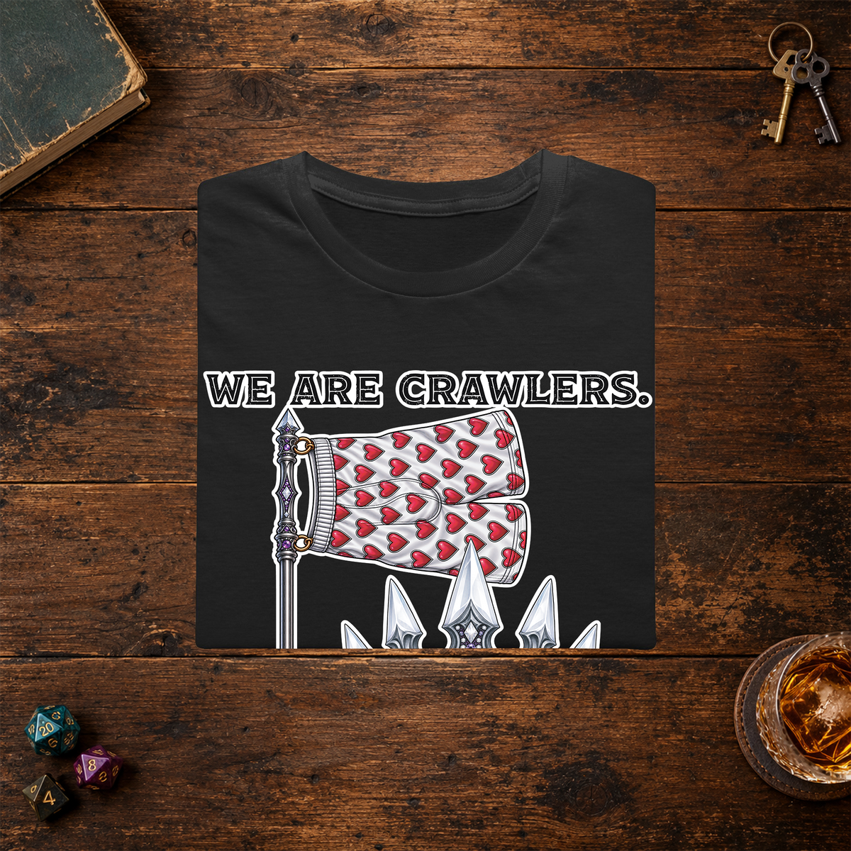 We Are Crawlers folded shirt mockup