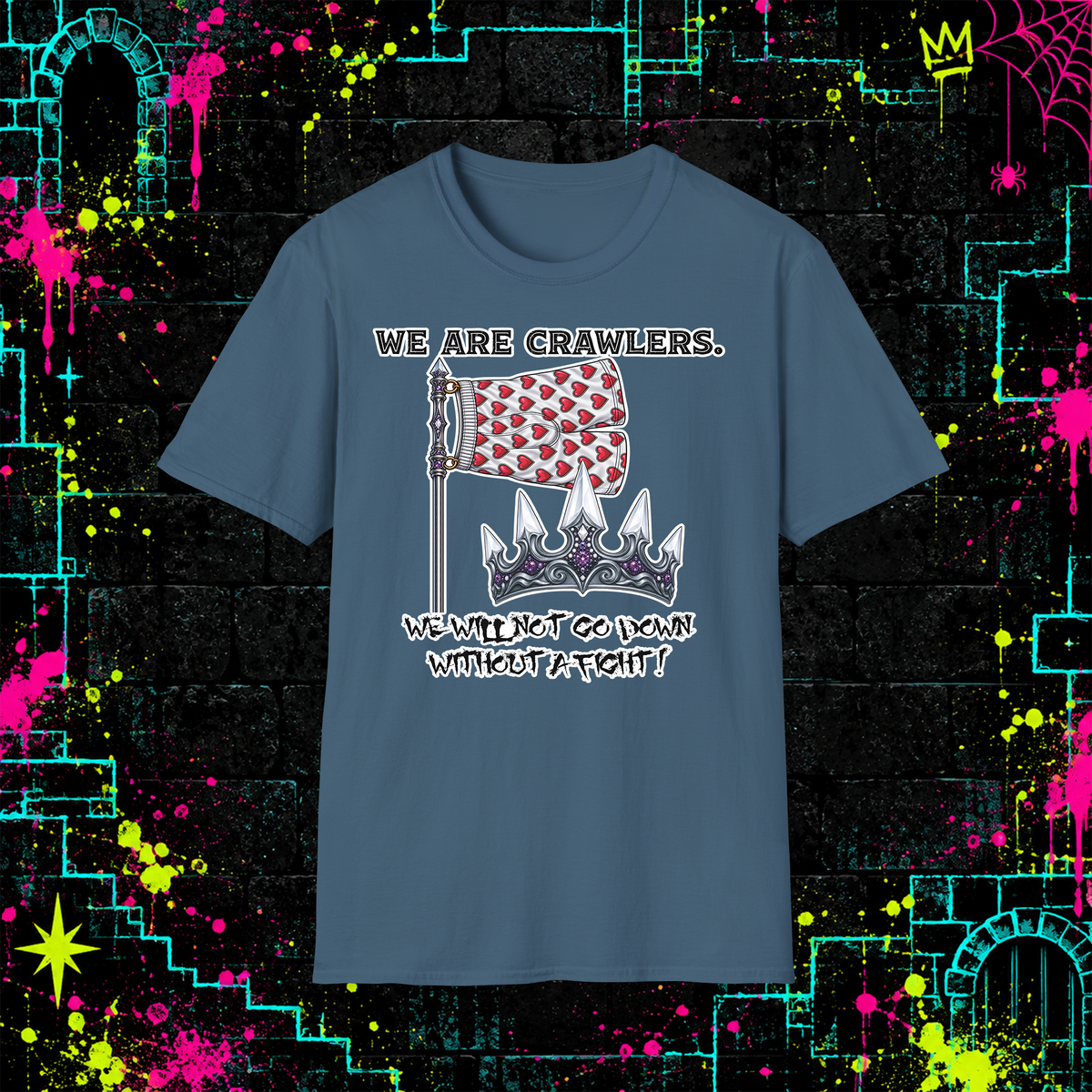We Are Crawlers shirt in Indigo Blue