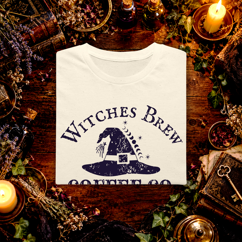 Witches Brew Coffee Co. folded graphic tee mockup
