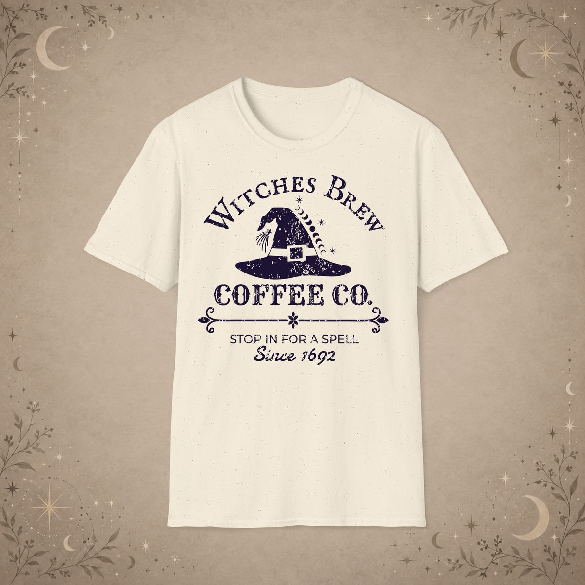 Witches Brew Coffee Co. graphic tee in Natural