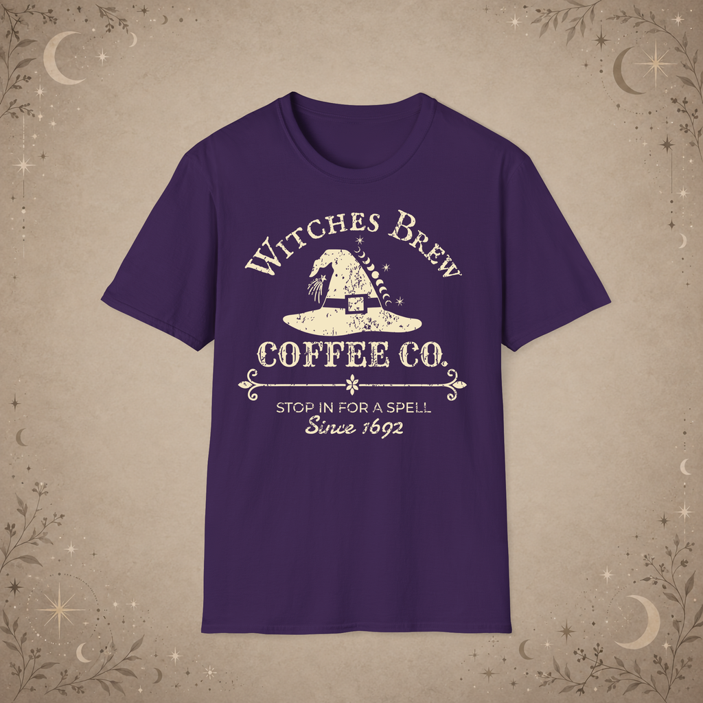 Witches Brew Coffee Co. graphic tee in Purple
