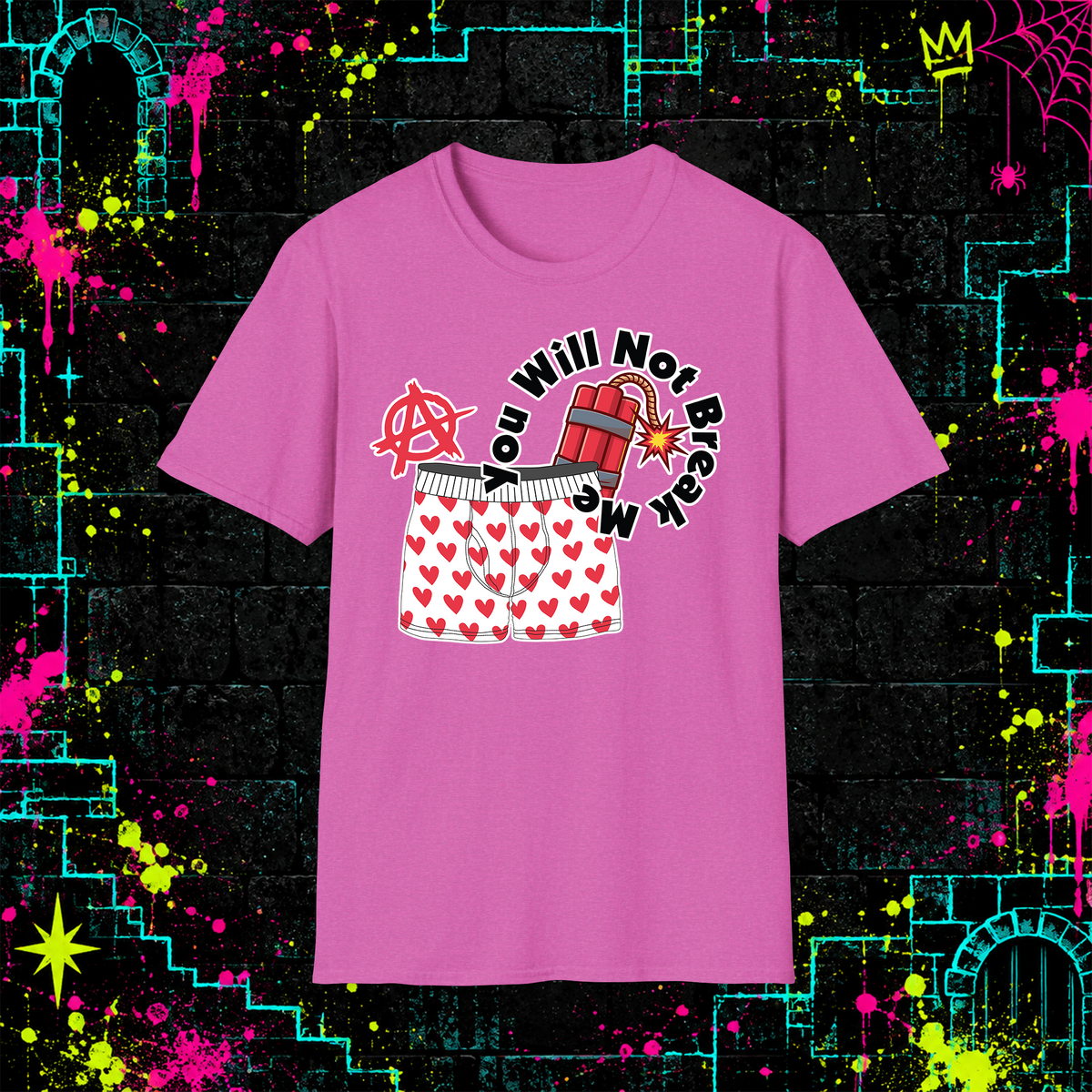 You Will Not Break Me shirt in Heather Berry