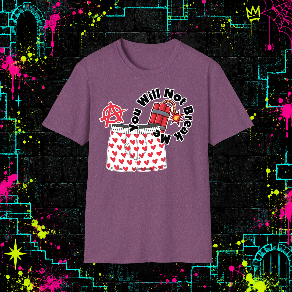 You Will Not Break Me shirt in Heather Maroon
