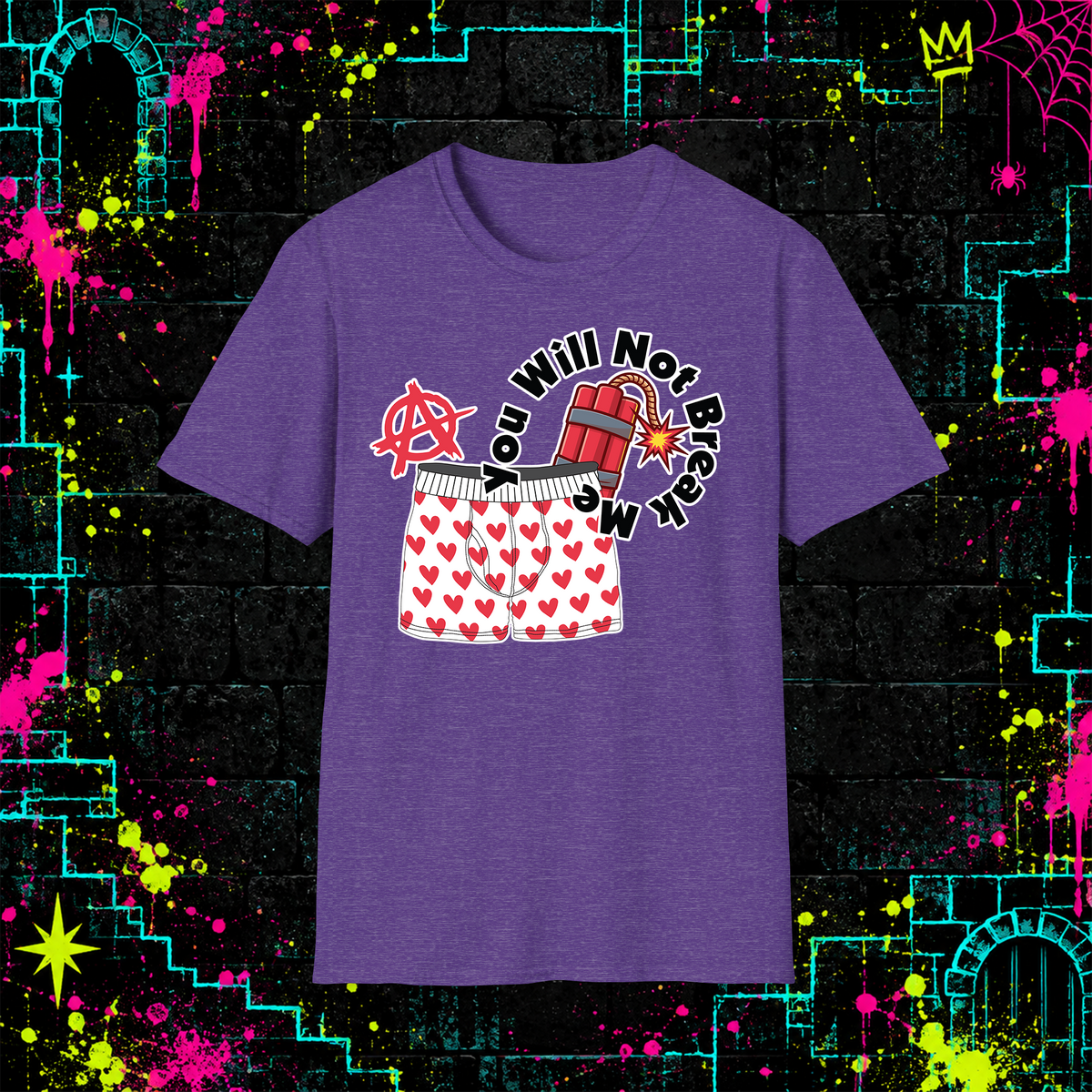 You Will Not Break Me shirt in Heather Purple