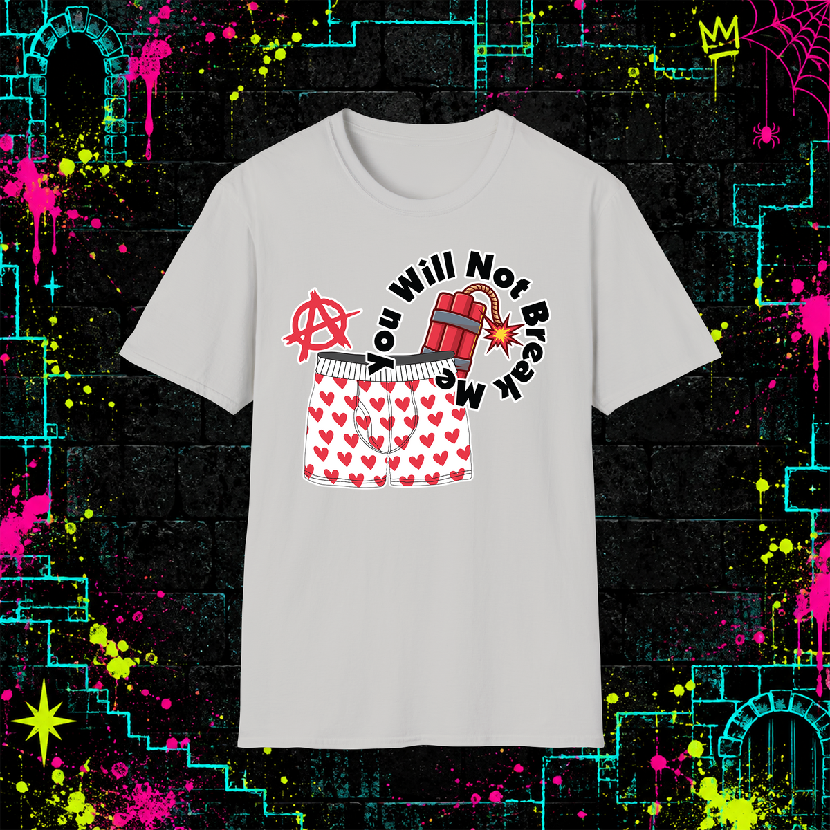 You Will Not Break Me shirt in Ice Grey