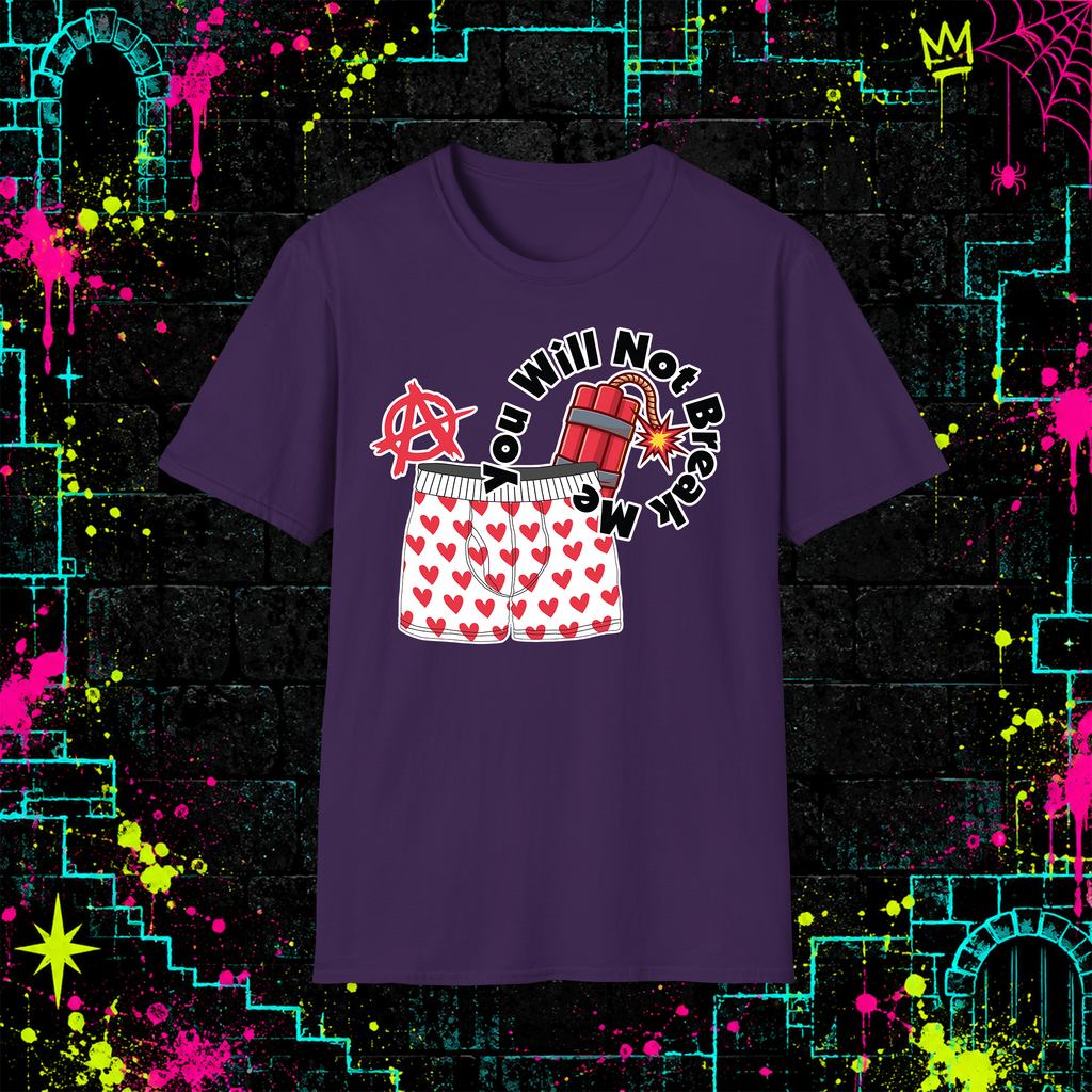You Will Not Break Me shirt in Purple