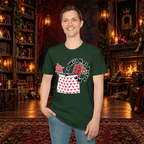 You Will Not Break Me graphic T-shirt modeled by a standing man